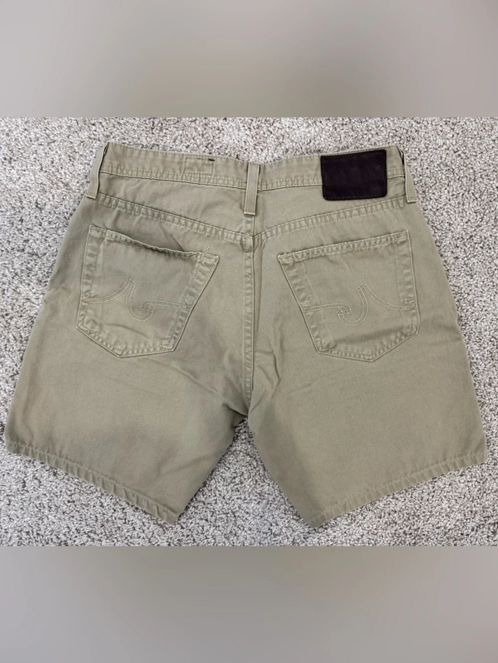 AG Adriano Goldschmied Men's Tan Flat Front Shorts